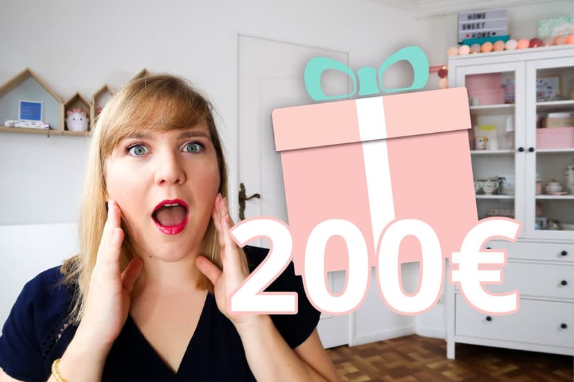 200€ de cadeau pour la fin du mois anniversaire du blog